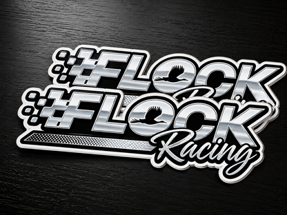 Flock racing sticker