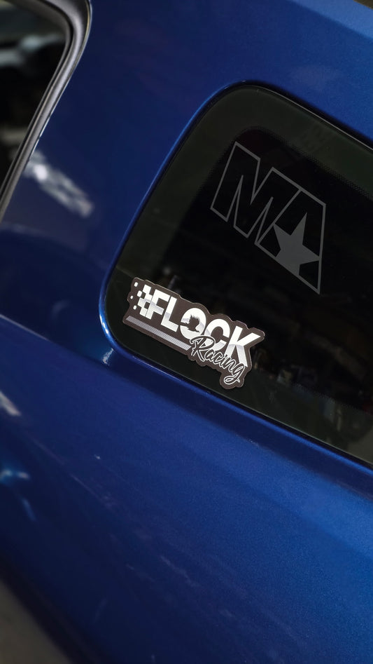 Flock racing sticker