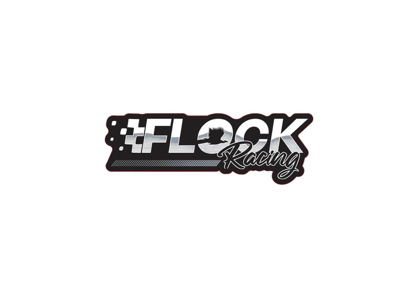 Flock racing sticker