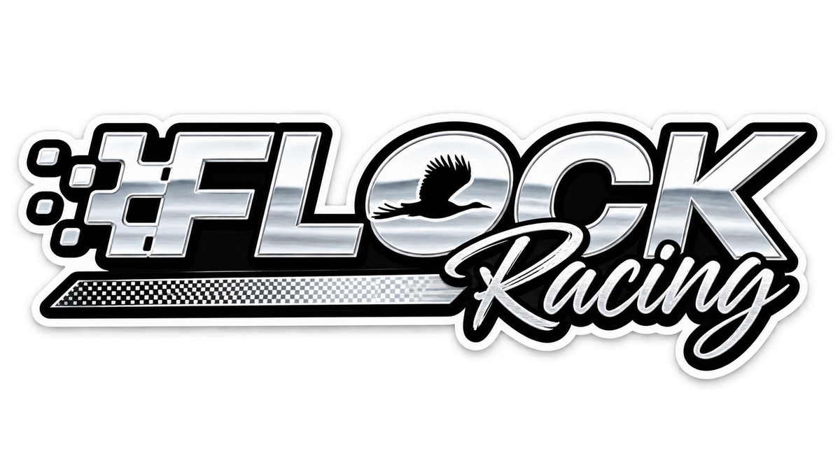 Flock racing sticker