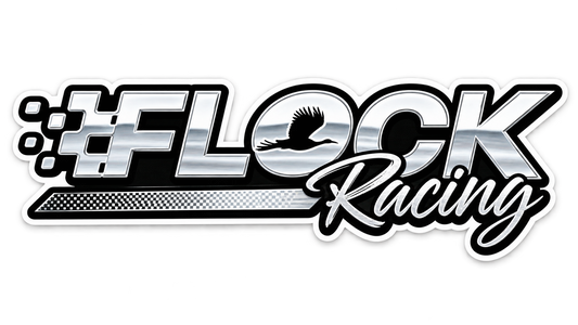Flock racing sticker